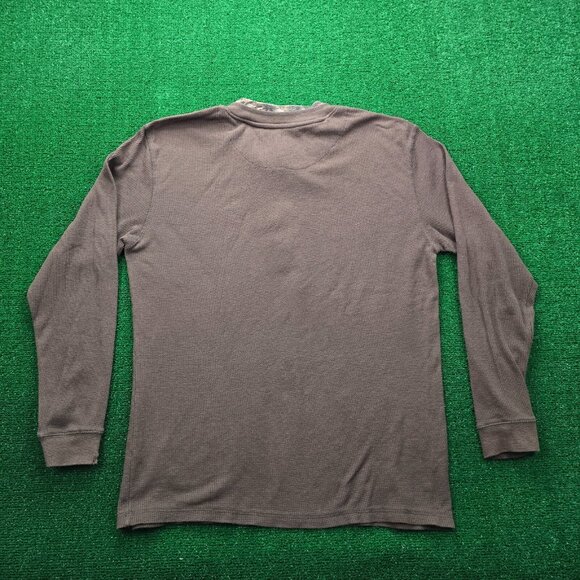 Antler Creek Sweatshirt Mens‎ XL Brown Henley Thermal Pullover Outdoors Casual - Picture 9 of 9